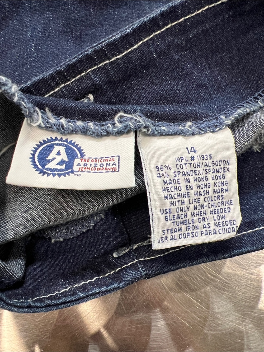 Arizona Jean Company Dark Blue Denim Mini Skirt with Patch Pocket - Picture 4 of 4